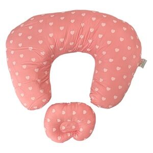 Miracle Baby Nursing Pillows Maternity Feeding Waist Cushion 2Pc/Set Pink Hearts